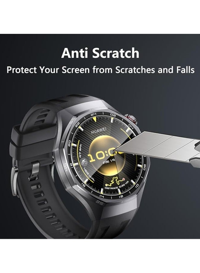 HablTech 3 Pcs Huawei Watch GT6 Pro 46MM Screen Protector, HD Premium Real Screen Protector Dustproof Anti-Scratch Bubble Free Tempered Glass Protection Film Smartwatch Accessories - Image 3